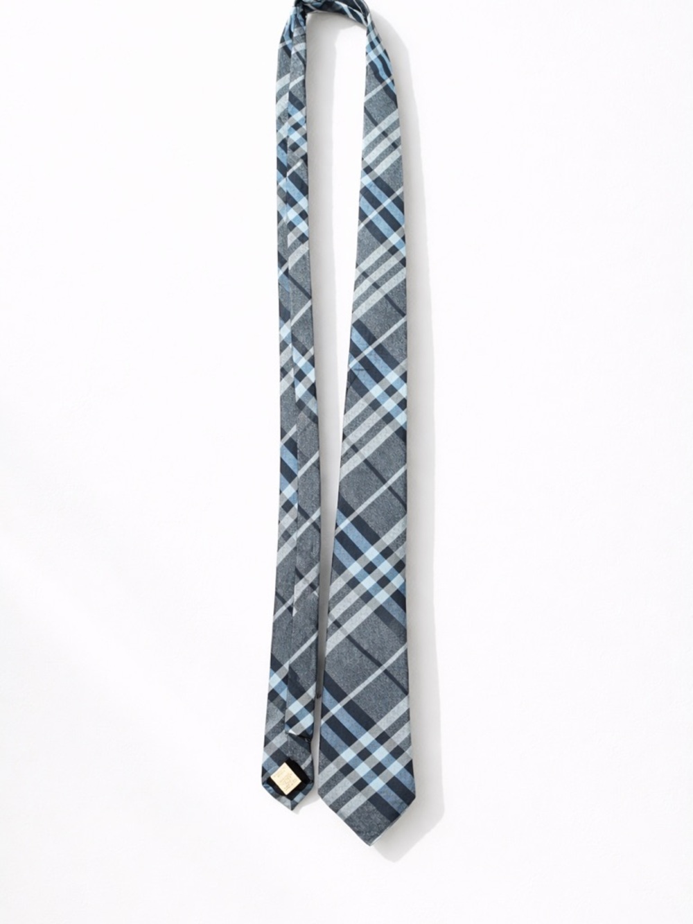 Burberry Silk Tie Blue Plaid Nova Check Made in Italy